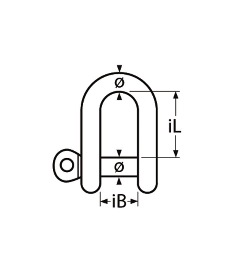 Marinetech D-Sluiting Borgbout 10mm BL:4.900kg