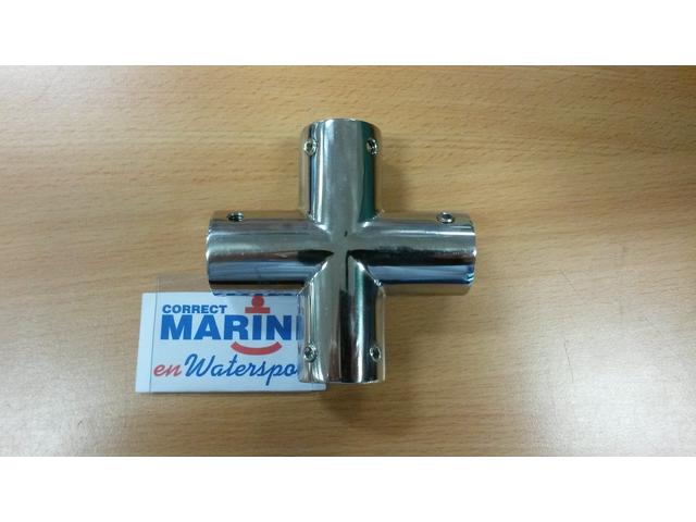Marinetech 50.2.01.564 handrailing verbinder 4-weg 22mm