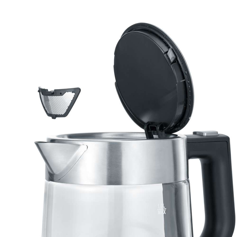 Severin WK3468 met glazen kom met RVS met afwasbaar kalkfilter