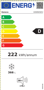 Siemens GS58NEWDV Vriezer met No-Frost systeem
