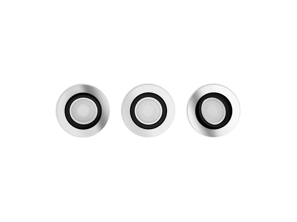 Philips Centura Hue Aluminium 3-pack inbouwspot, white en color light