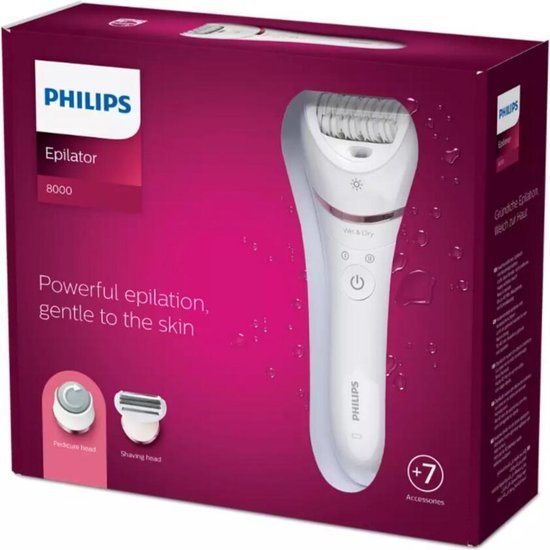 Philips BRE730/10 Epilator droog en nat epileren met extra accessoires