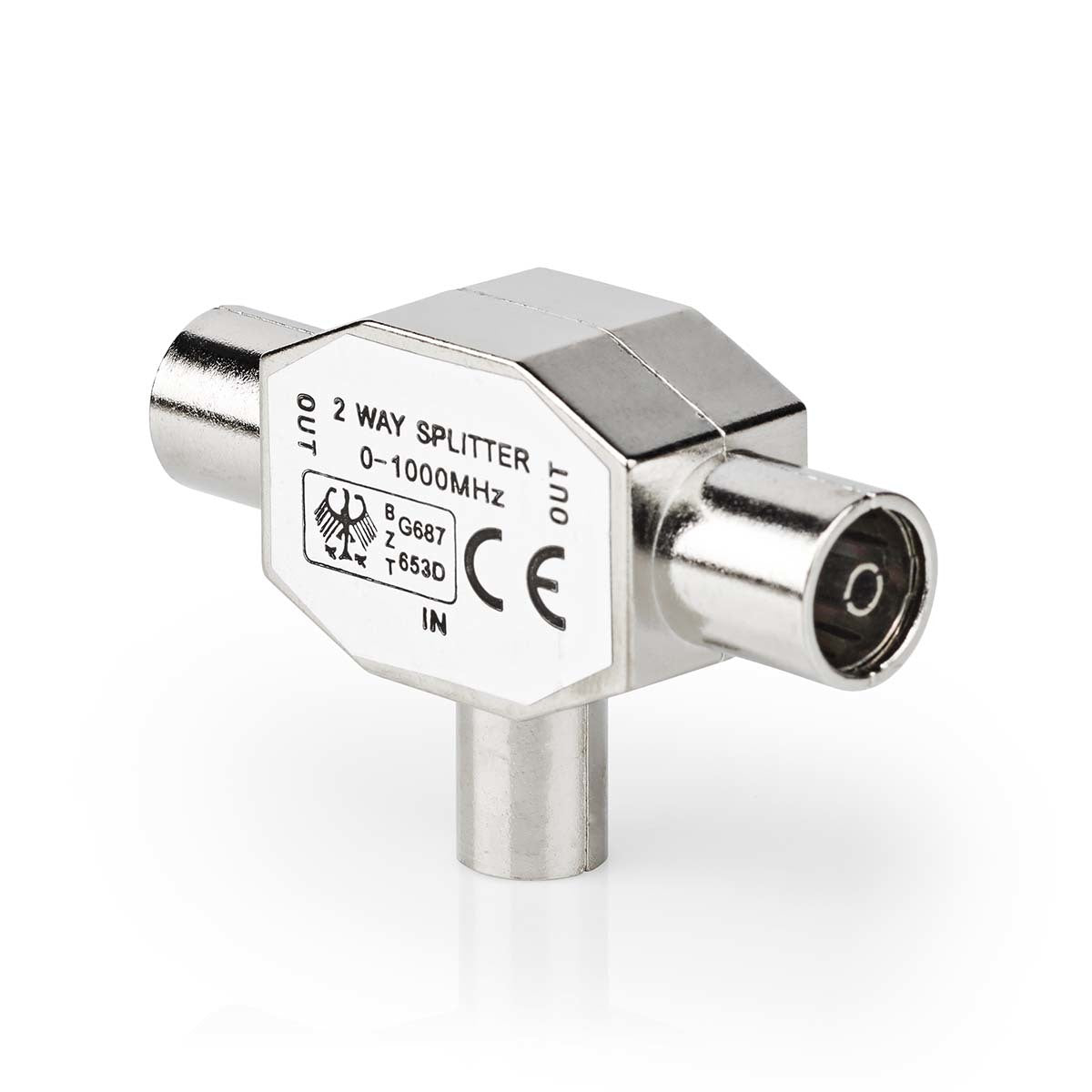 Nedis Coax Splitter IEC (Coax) Male naar 2x Coax Female