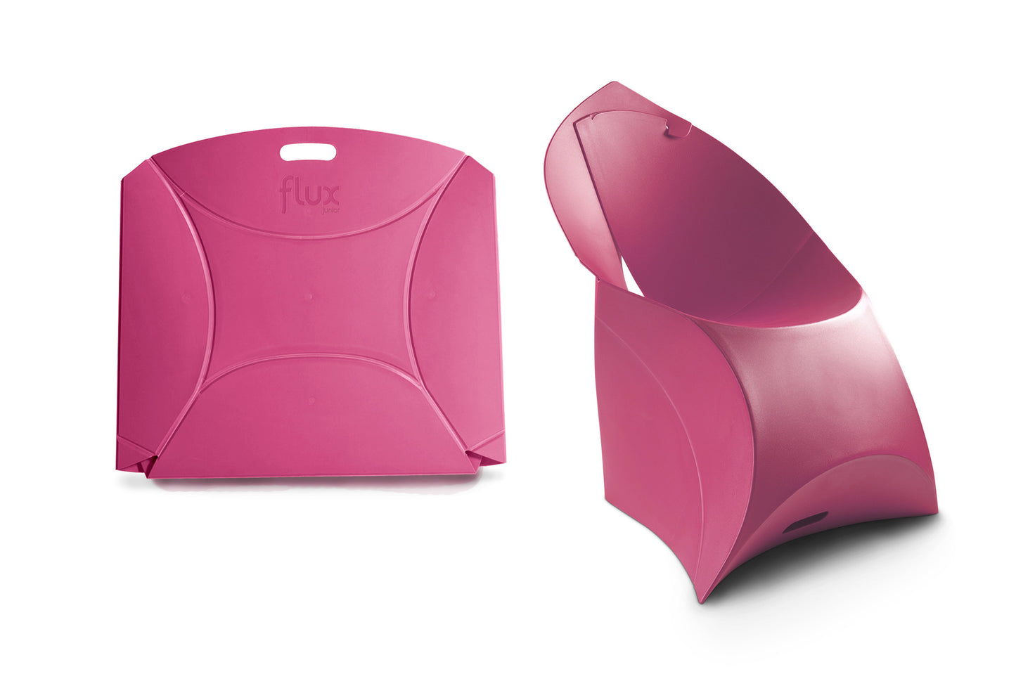 Flux Chair Junior opvouwbare design kinderstoel roze (4 stuks)