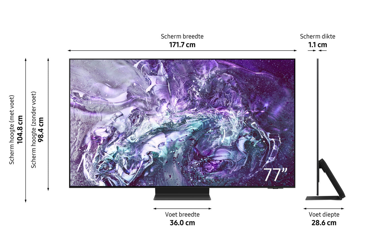 Samsung QE77S95DATXXN OLED Smart Televisie met anti reflectie scherm