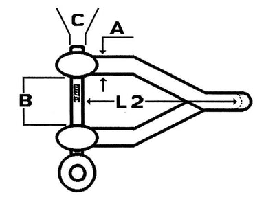 Talamex Sluiting Gedraaid 6mm Lang model, 1950kg breeksterkte