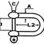Talamex D-Sluiting 6mm, 1800kg, Gepolijst