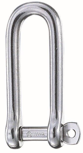Wichard 1411 D-Sluiting Lang 4mm gezekerde pin WL 320 kg BL 1000 kg gew. 12gr