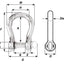 Wichard 1443 Harpsluiting 6 mm gevangen pin RVS