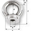 Wichard 6344 Oogmoer M8 x 125 met 17mm oog BL 3000 kg gewicht 51 gr