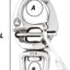 Wichard 2674 Snapsluiting quick release met wartelend oog 80 mm HR RVS
