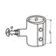 Marinetech 8658425 buiskap middenconnector met T-schroef 25mm