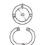 Marinetech Ring Scharnierend 8 mm met Schroefborging