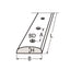 Marinetech 8263414GEB schuurlijst gebeitst gepolijst en geboord 14x4 3mtr