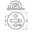 Marinetech Dekoog Rond 5mm met ronde grondplaat 33mm