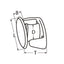Marinetech Fenderlijnhouder ø 18 mm draaibaar 63x25 mm