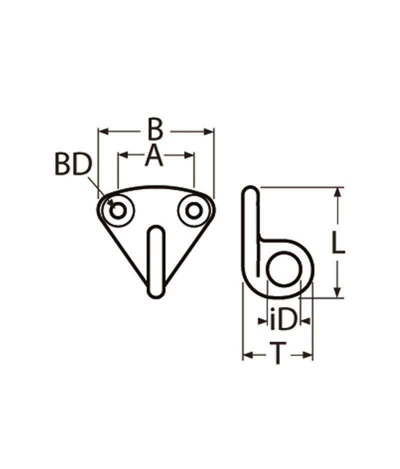 Marinetech Fenderoog A4 ø 10 mm