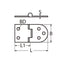 Marinetech Scharnier gegoten afmetingen l x b x dikte: 76x40x4mm