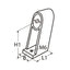 Marinetech 8209422 Handrailing Middenstuk 60° 22mm