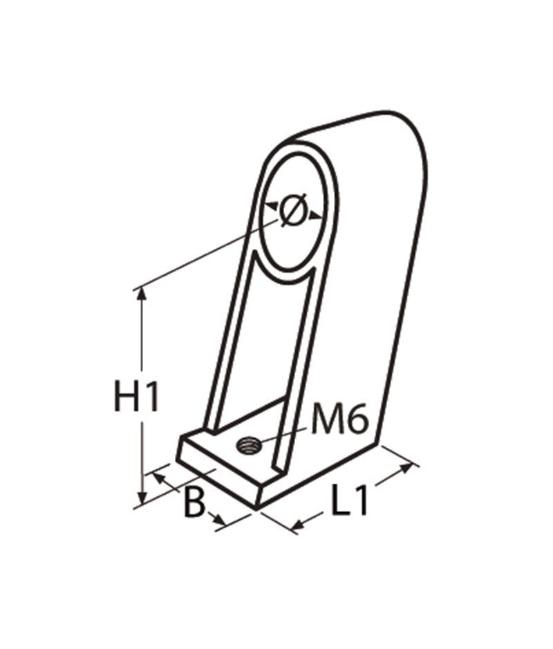 Marinetech 8209422 Handrailing Middenstuk 60° 22mm