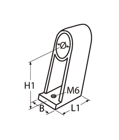 Marinetech 8209422 Handrailing Middenstuk 60° 22mm