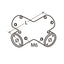 Marinetech 8387425 Railing Vierweg Connector 25mm