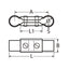 Marinetech 8532222 Dubbele Buisconnector 22x90 mm
