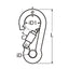 Marinetech 8232410 100 Karabijnhaak met Kous en Borgsluiting 10x100 mm BL: 1.150kg
