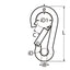 Marinetech Karabijnhaak 3x30 mm BL: 25kg