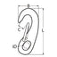 Marinetech Klephaak Open Arm 100mm BL: 1.800kg