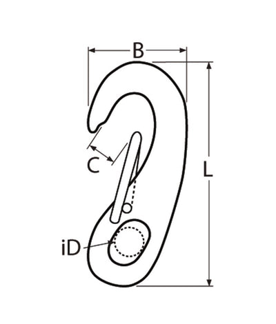Marinetech Klephaak Open Arm 100mm BL: 1.800kg