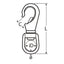 Marinetech 8257419 Klephaak met Warteloog 99,5mm BL: 250kg