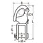Marinetech 82624070 Snapsluiting met Schroefwartel 70mm BL: 1.900kg