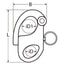 Marinetech 8288466 Snapsluiting met vast Oog 66mm BL: 2.800kg