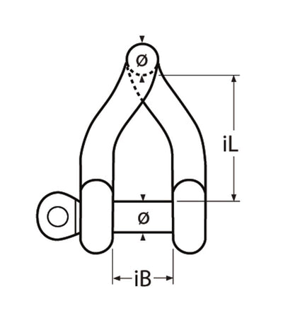 Marinetech D-Sluiting Gedraaid 10mm BL:5.800kg