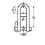 Marinetech 832346 Sleutelsluiting met Brug 6mm BL: 1363kg