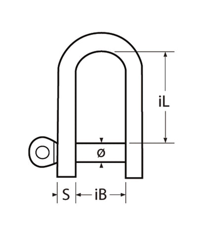 Marinetech D-Sluiting Gevlakt 8mm