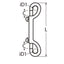 Marinetech 84164115 Dubbele Musketonhaak 115mm BL: 200kg