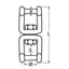 Marinetech 8535405 Dubbele Wartel met Imbus 5mm BL: 600kg