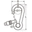 Marinetech 8950405 50 Karabijnhaak met Kous en Veersluiting 5x50 mm BL: 387kg