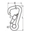 Marinetech 8951411 120 Karabijnhaak Asym. met Kous en Schroefsluiting 11x120 mm BL:1260