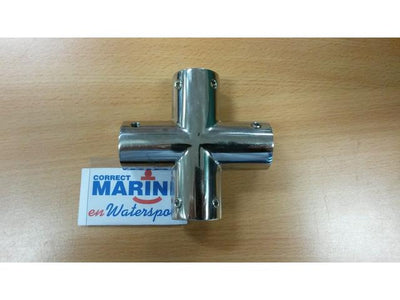 Marinetech 50.2.01.564 handrailing verbinder 4-weg 22mm