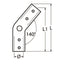 Marinetech Hoekconnector 140° voor railing 25mm