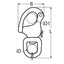 Marinetech Snapsluiting met Warteloog 128mm BL: 3.800kg