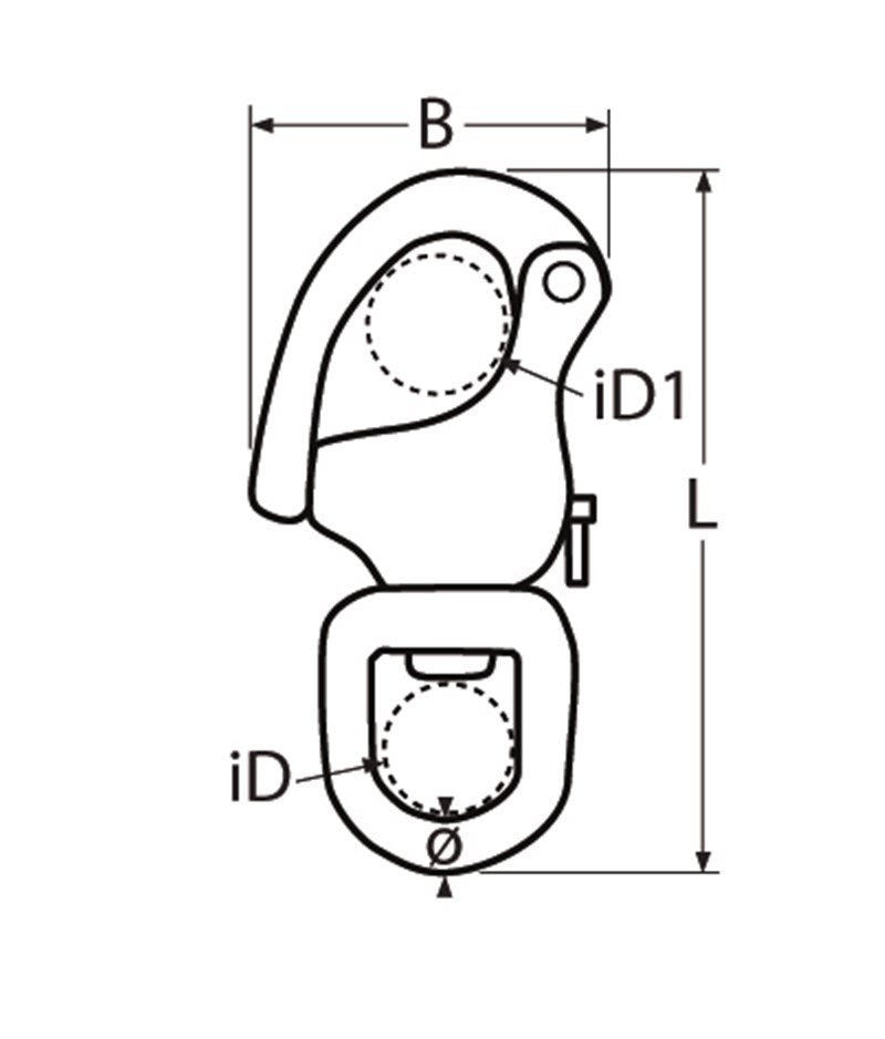 Marinetech Snapsluiting met Warteloog 128mm BL: 3.800kg