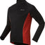 Odlo Bike standup collarWARM fietsshirt lange mouwen zwart met rood heren