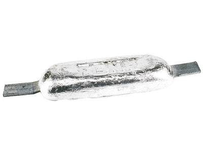 Talamex Zink Anode 0.6 kg half-eivormig met strips, 100x60x20 mm