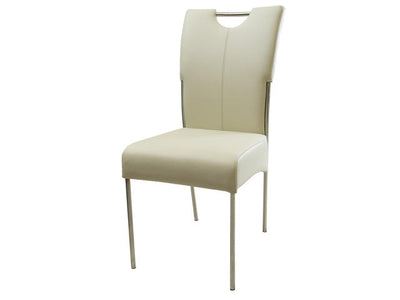 CSW Talia slanke stoel met RVS-detail en RVS-frame