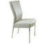 CSW Jet hoge slanke lederen stoel met RVS-frame en greep op rug