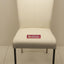 CSW Roos hoge slanke lederen stoel met RVS-frame, zitdiepte 44 cm